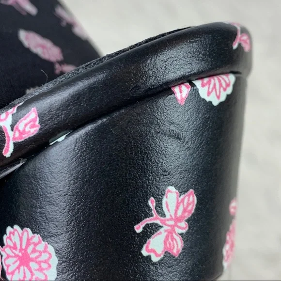 3.1 Phillip Lim Black and Pink Floral Heels - Picture 9 of 12